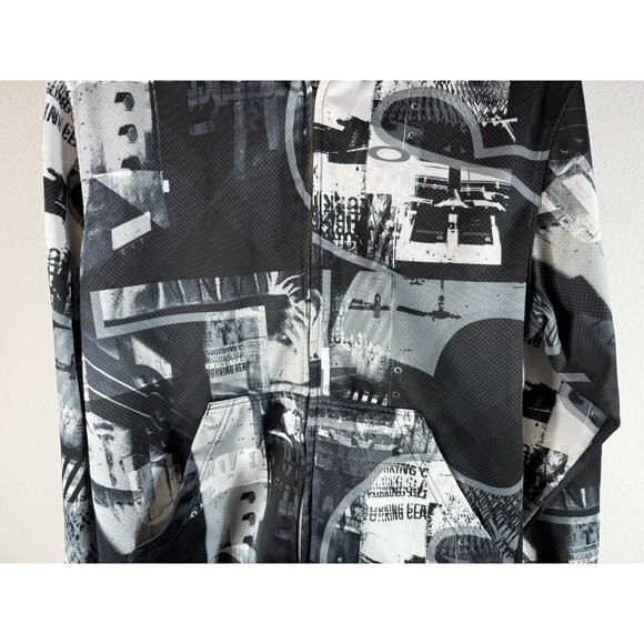 Oakley Forged Goods All Over Print Zip Up Hoodie Mens Size L - Picture 3 of 12